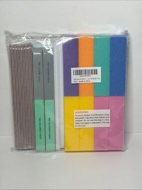 Nail File and Buffer Set - Multicolor Foam Blocks